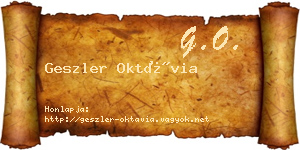 Geszler Oktávia névjegykártya
